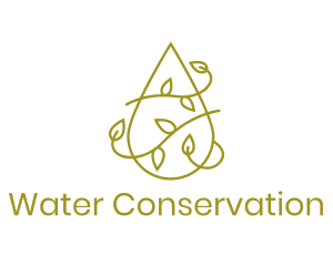 Water Vine Outline logo