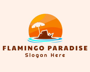 Island Beach Rock logo design