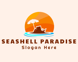 Island Beach Rock logo design