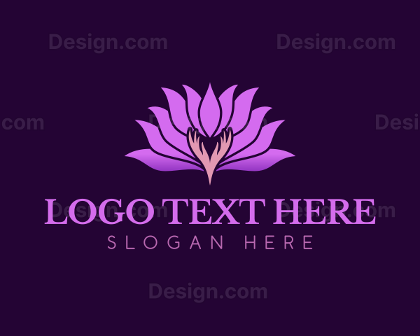 Wellness Lotus Hands Logo