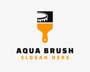 Paint Bucket Brush logo design