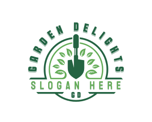 Garden Shovel Leaf logo design