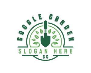 Garden Shovel Leaf logo design