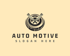 Wheel Repair Wrench logo design