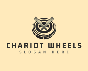 Wheel Repair Wrench logo design