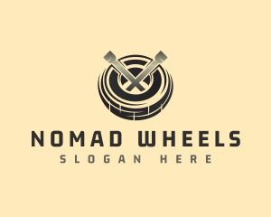 Wheel Repair Wrench logo design