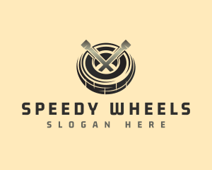 Wheel Repair Wrench logo design