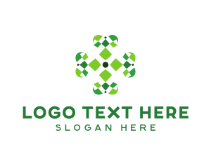 Geometric Clover Leaf Logo