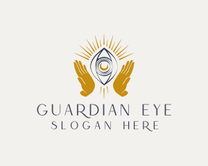 Mystic Hands Eye Pearl logo design