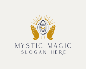 Mystic Hands Eye Pearl logo design