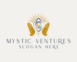 Mystic Hands Eye Pearl logo design