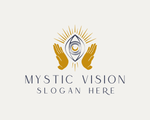 Mystic Hands Eye Pearl logo design