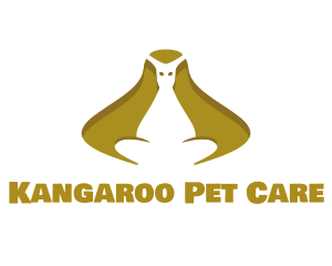 Golden Kangaroo Sitting logo