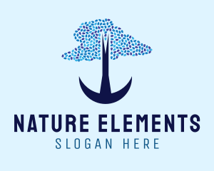 Moon Nature Tree logo design