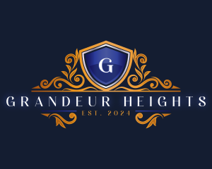 Elegant Shield Ornament logo design