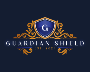 Elegant Shield Ornament logo design