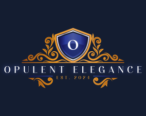 Elegant Shield Ornament logo design