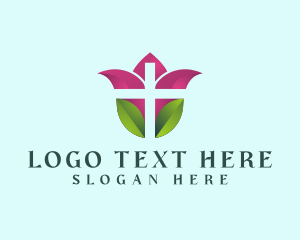 Medical Tulip Cross logo