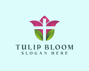 Medical Tulip Cross logo