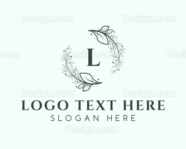 Leaf Garden Wreath Logo