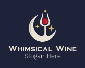 Moon Crescent Wine logo design