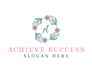 Flower Wreath Wedding Planner Logo