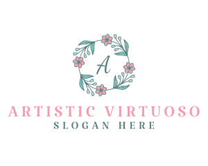 Flower Wreath Wedding Planner logo design