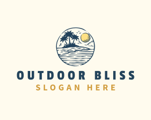 Island Beach Resort logo design