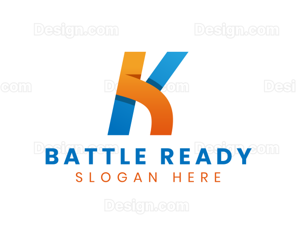 Professional Advertising Origami Letter K Logo