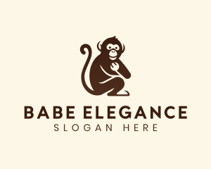 Chimpanzee Monkey Primate logo design