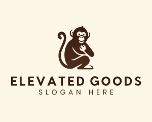 Chimpanzee Monkey Primate logo design