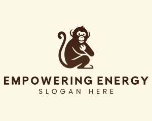 Chimpanzee Monkey Primate logo design