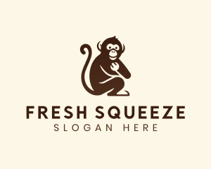 Chimpanzee Monkey Primate logo design