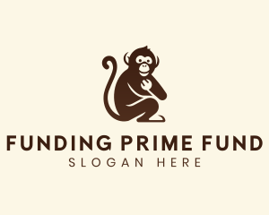 Chimpanzee Monkey Primate logo design