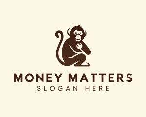 Chimpanzee Monkey Primate logo design