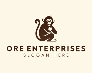 Chimpanzee Monkey Primate logo design