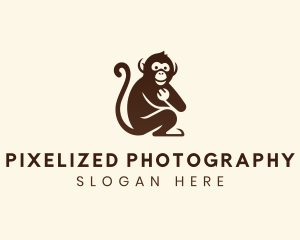 Chimpanzee Monkey Primate logo design