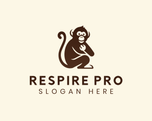 Chimpanzee Monkey Primate logo design