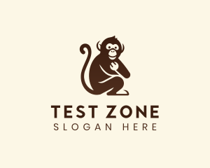 Chimpanzee Monkey Primate logo design