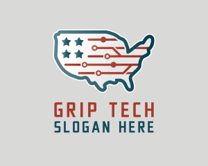 Tech Map USA logo design