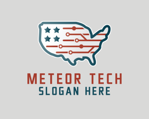 Tech Map USA logo design