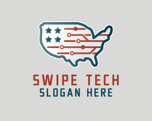 Tech Map USA logo design