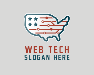 Tech Map USA logo design