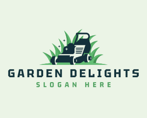 Lawn Mower Grass Cleaning logo design