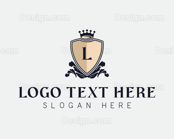 Shield Crown Wreath Logo