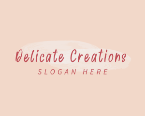 Cursive Feminine Watercolor logo design