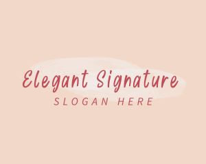 Cursive Feminine Watercolor logo design