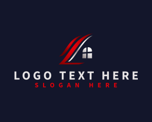 House Roofing Contractor Logo