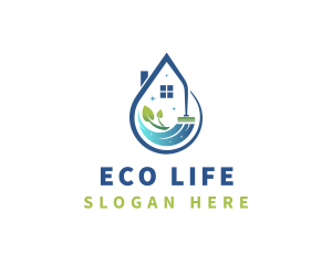 Eco Friendly House Cleaning logo design