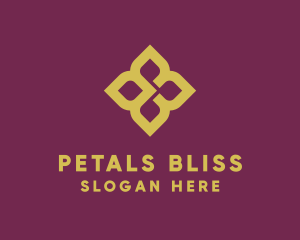 Gold Petal Flower  logo design